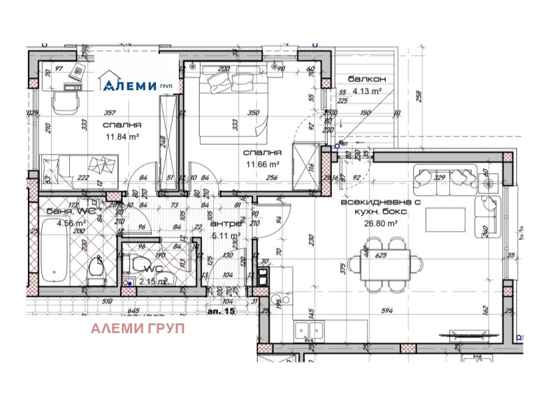 Продава 3-СТАЕН, гр. Варна, Виница, снимка 4 - Aпартаменти - 49190674