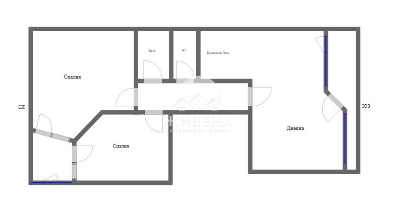 На продаж  2 спальні Варна , Окръжна болница-Генерали , 90 кв.м | 89581670 - зображення [2]