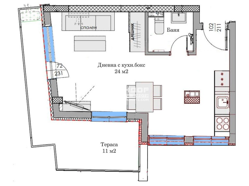 Продава 1-СТАЕН, гр. Пловдив, Център, снимка 2 - Aпартаменти - 49096218