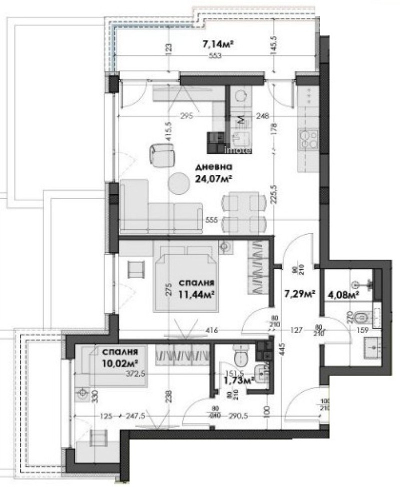 Na prodej  2 ložnice Varna , Izgrev , 95 m2 | 54822056 - obraz [5]
