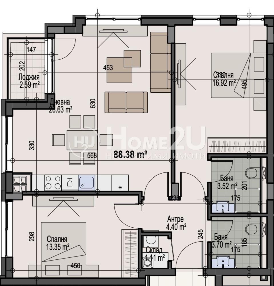 Продава 3-СТАЕН, гр. София, Манастирски ливади, снимка 5 - Апартаменти - 53784271