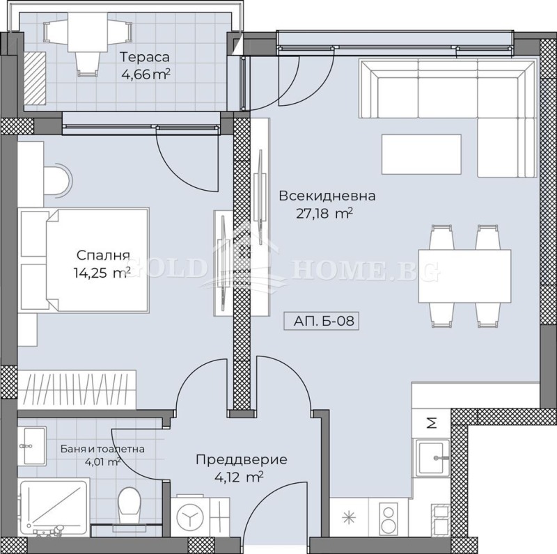 Продава 2-СТАЕН, гр. Пловдив, Остромила, снимка 3 - Aпартаменти - 47510195