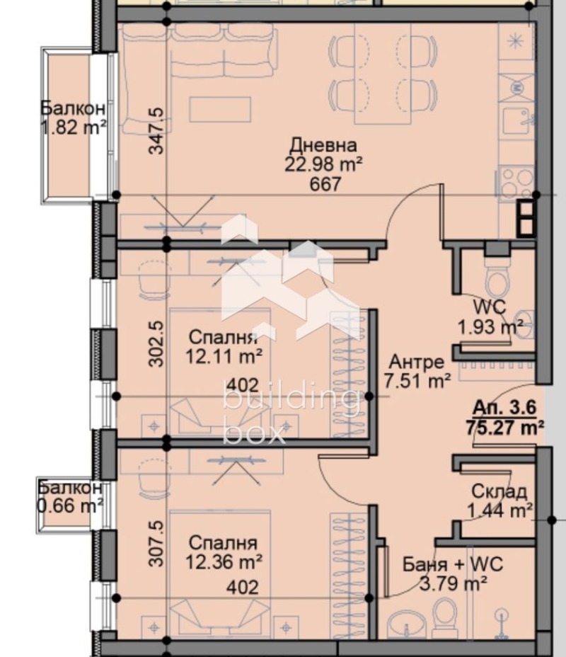Продава 3-СТАЕН, гр. София, Овча купел, снимка 2 - Апартаменти - 53364423