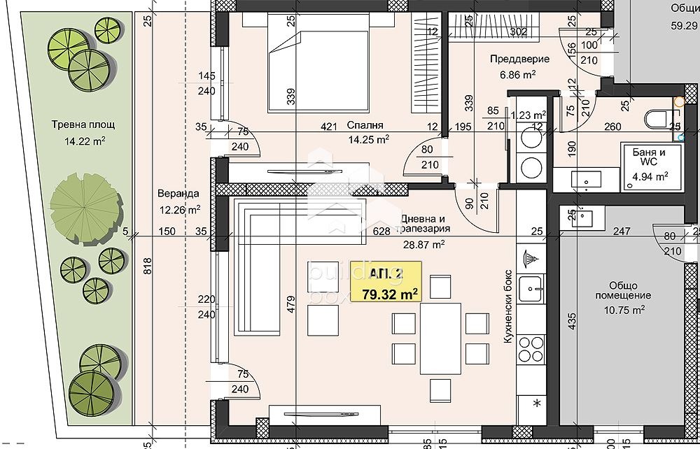 Продава 2-СТАЕН, гр. Пловдив, Христо Смирненски, снимка 8 - Апартаменти - 53779322