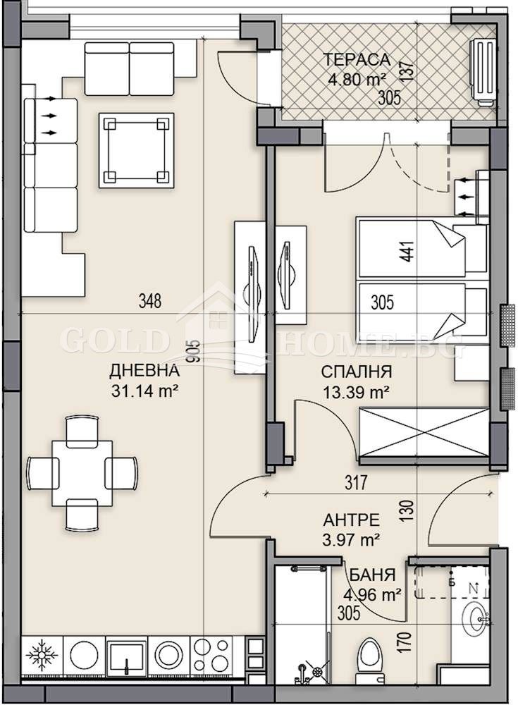 In vendita  1 camera da letto Plovdiv , Gagarin , 78 mq | 86509292 - Immagine [7]