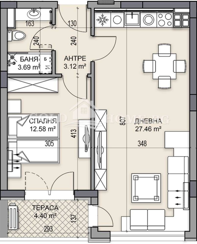 In vendita  1 camera da letto Plovdiv , Gagarin , 78 mq | 86509292 - Immagine [5]