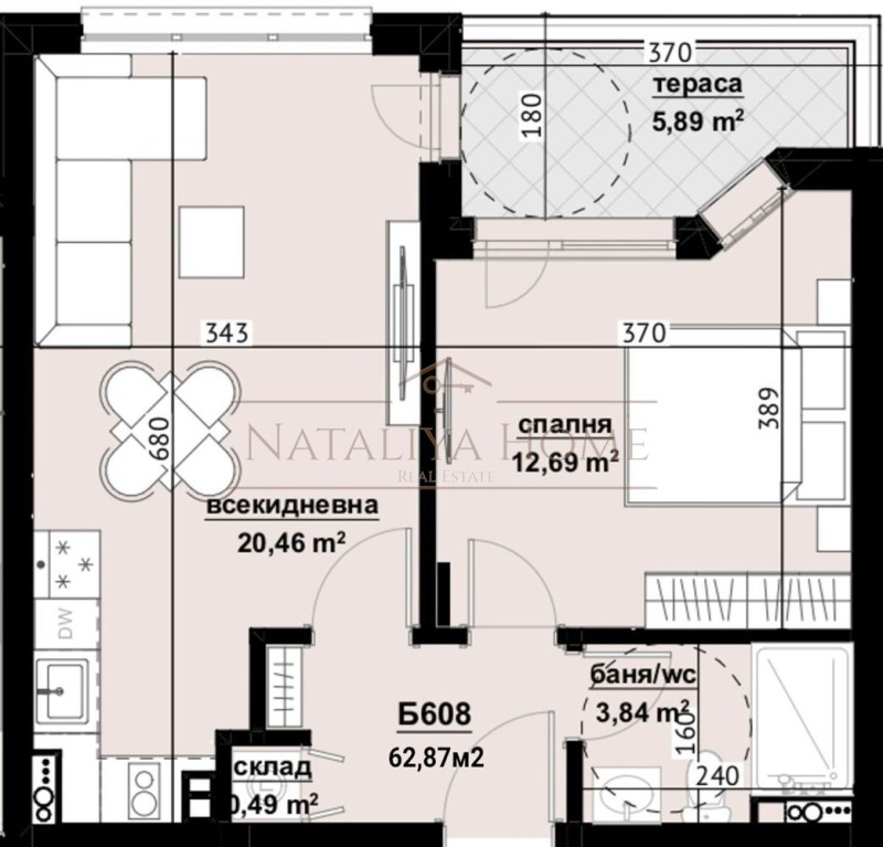 Продава  2-стаен град Бургас , Изгрев , 63 кв.м | 66840163 - изображение [2]