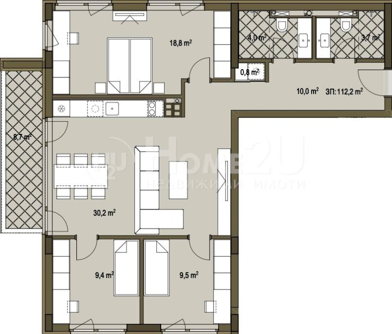 Te koop  2 slaapkamers Sofia , Suchata reka , 132 m² | 29957118 - afbeelding [5]