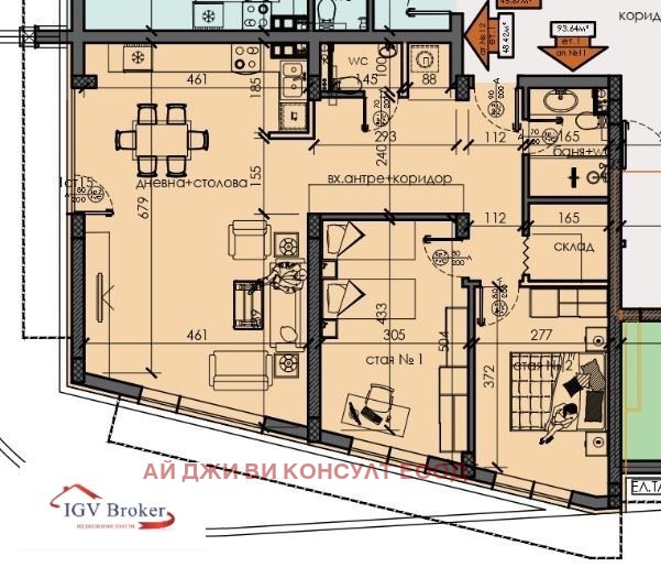Продава 3-СТАЕН, гр. София, м-т Гърдова глава, снимка 2 - Апартаменти - 53452079