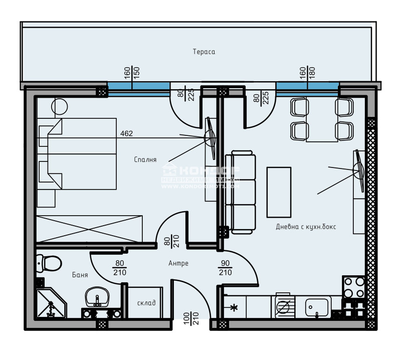 Til salgs  1 soverom Plovdiv , Ostromila , 75 kvm | 16238844