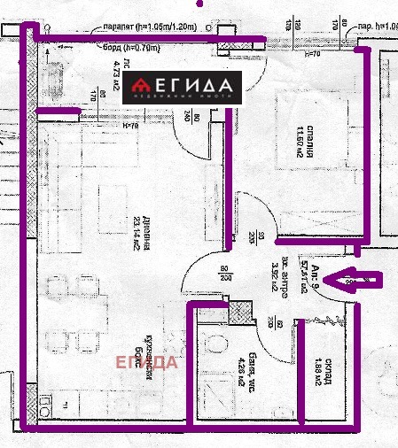 Продава 2-СТАЕН, гр. Бургас, област Бургас, снимка 3 - Апартаменти - 52647099