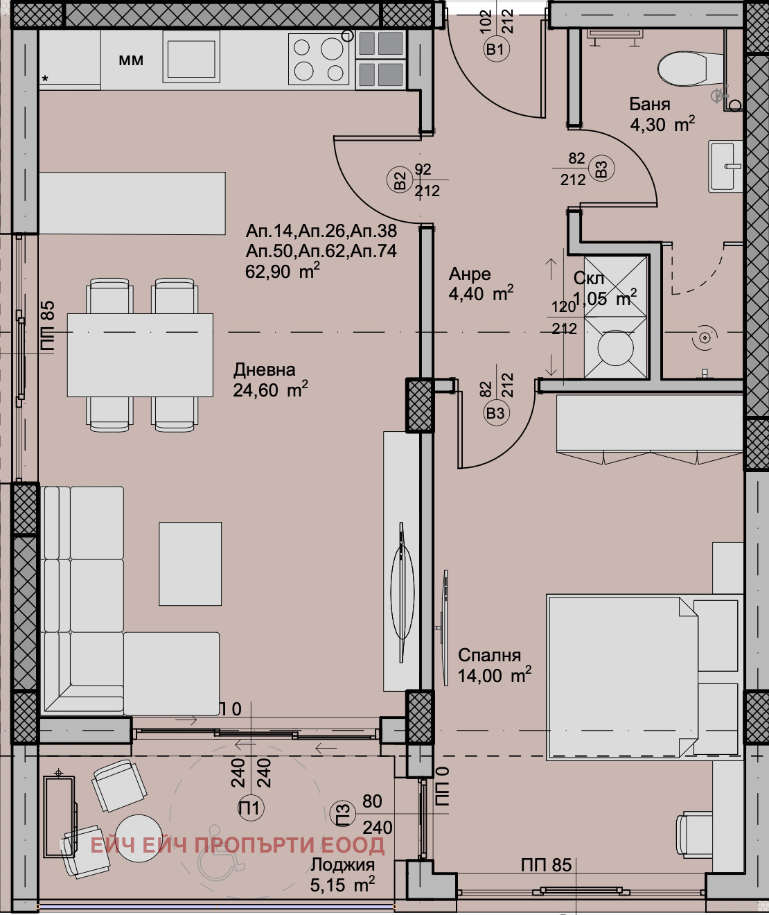 Продава 2-СТАЕН, гр. Пловдив, Христо Смирненски, снимка 2 - Апартаменти - 50747691