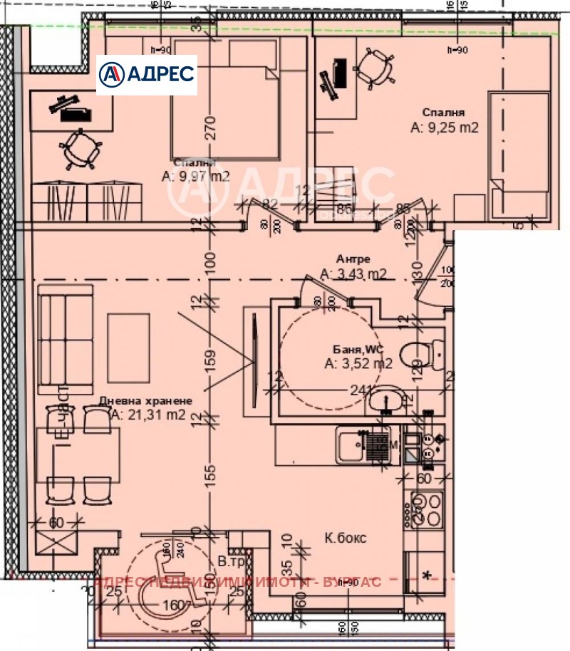 En venta  2 dormitorios Burgas , Zornitsa , 78 metros cuadrados | 75404635 - imagen [4]