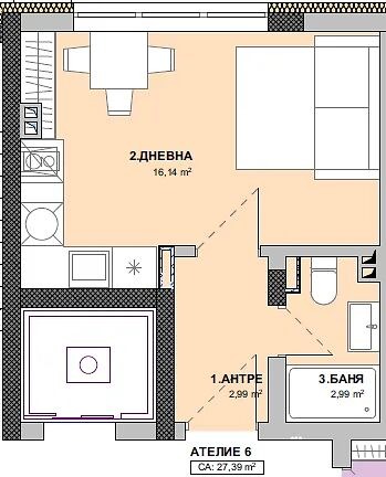 Продава 1-СТАЕН, гр. Варна, Виница, снимка 10 - Апартаменти - 52452290