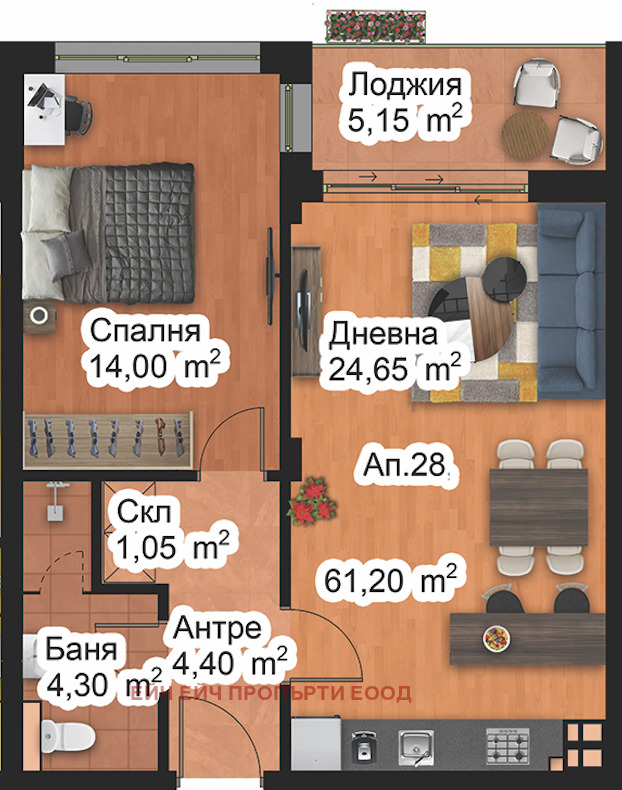 Продава  2-стаен град Пловдив , Западен , 71 кв.м | 39118315 - изображение [2]
