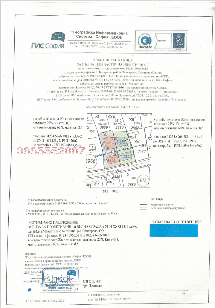 Продава ПАРЦЕЛ, гр. София, с. Бистрица, снимка 3 - Парцели - 53088289
