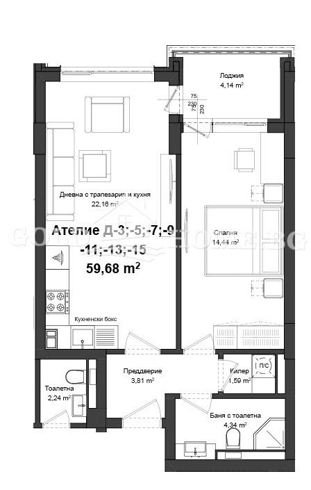 Zu verkaufen  1 Schlafzimmer Plowdiw , Gagarin , 56 qm | 84451233 - Bild [8]