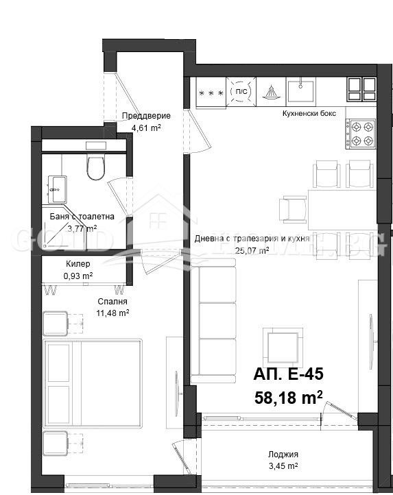 Zu verkaufen  1 Schlafzimmer Plowdiw , Gagarin , 56 qm | 84451233 - Bild [5]