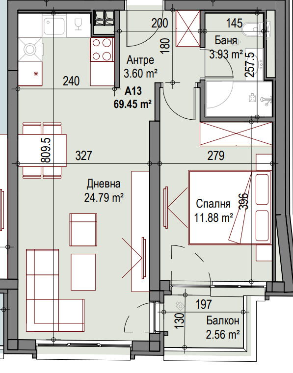 De vânzare  1 dormitor Sofia , Poduiane , 70 mp | 31527152 - imagine [2]