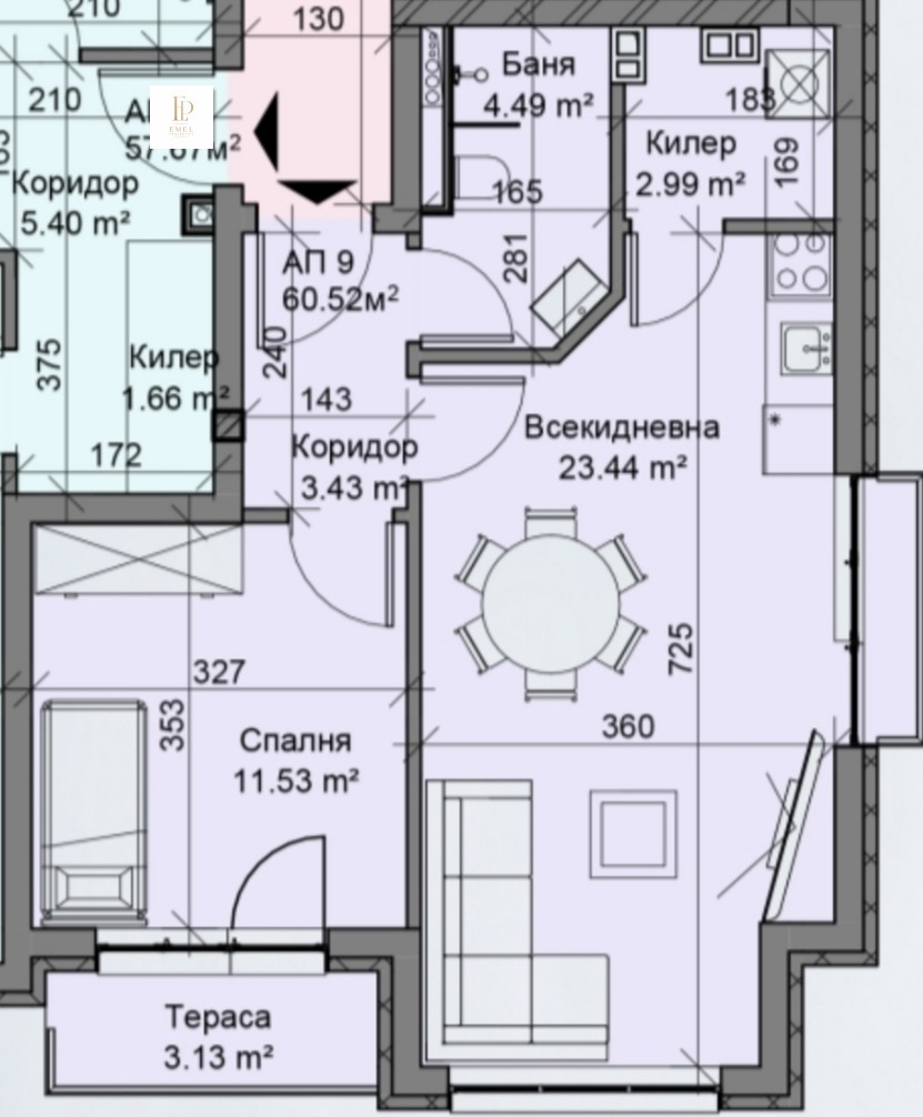 Продава 2-СТАЕН, гр. Перник, Център, снимка 8 - Апартаменти - 55100515