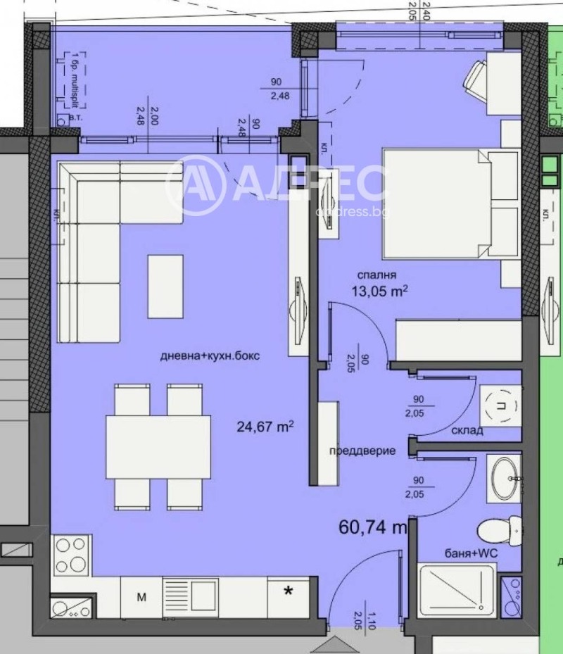 Продава 2-СТАЕН, гр. Бургас, Изгрев, снимка 3 - Апартаменти - 52386801