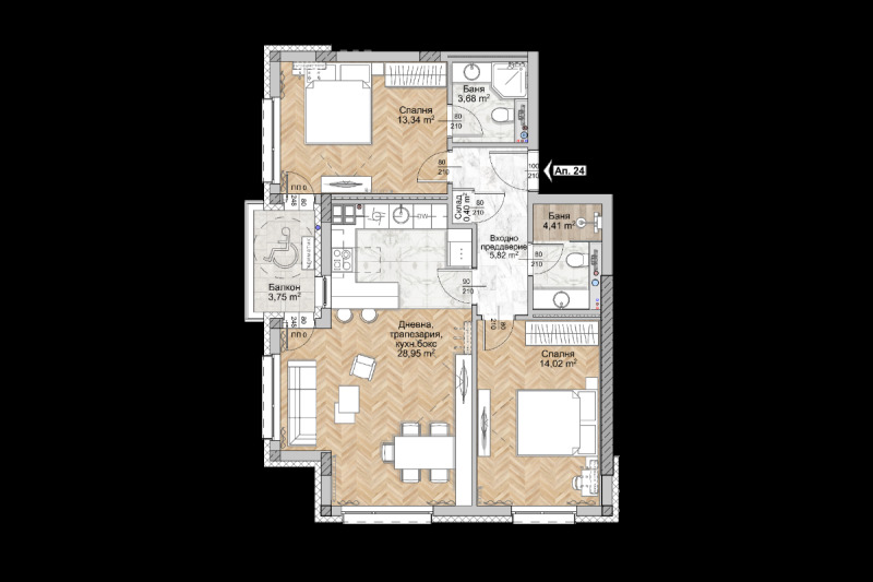 Продава 3-СТАЕН, гр. София, Люлин 8, снимка 2 - Апартаменти - 52402496