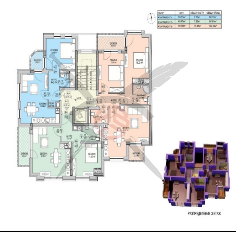 Продава 2-СТАЕН в град София, Кръстова вада - 61 кв.м / 185 000 € » 361 828.55 лв., ЕКС НВД ООД