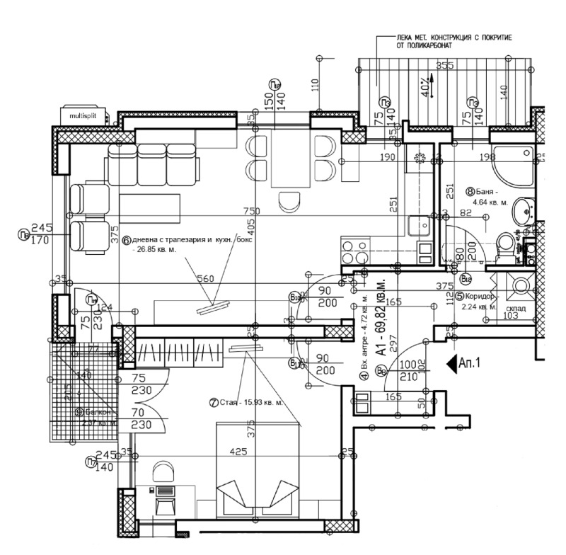 Zu verkaufen  1 Schlafzimmer Sofia , Lewski , 83 qm | 84893314 - Bild [2]