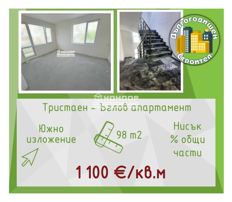 Продава 3-СТАЕН, гр. Пловдив, Христо Смирненски, снимка 1 - Aпартаменти - 47894145