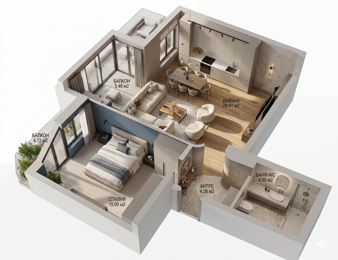 Продава 2-СТАЕН, гр. София, Драгалевци, снимка 2 - Апартаменти - 54354969