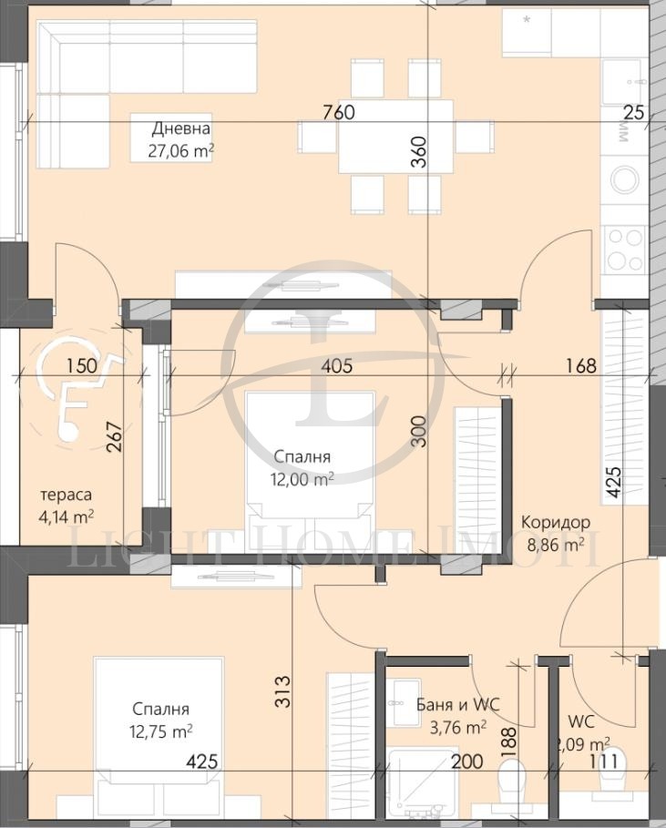 Til salgs  2 soverom Plovdiv , Karsjijaka , 102 kvm | 61561817 - bilde [5]