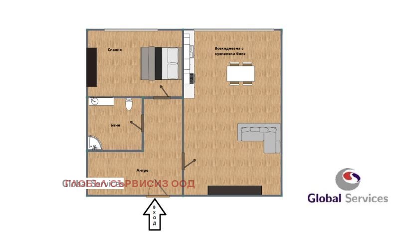 À venda  1 quarto Sofia , Darvenica , 46 m² | 29823186 - imagem [2]