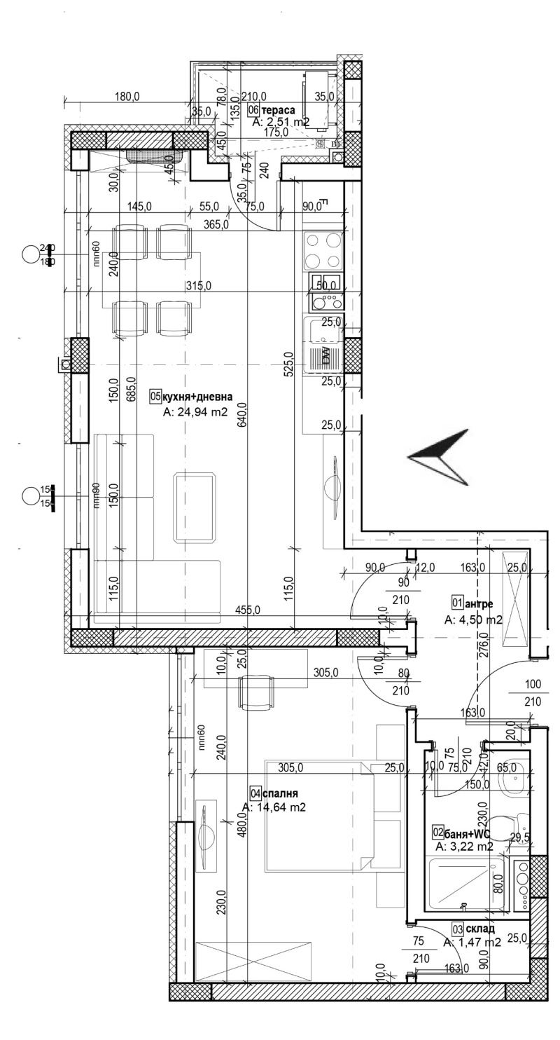 Na prodej  1 ložnice Sofia , Mladost 1 , 75 m2 | 18525223 - obraz [2]