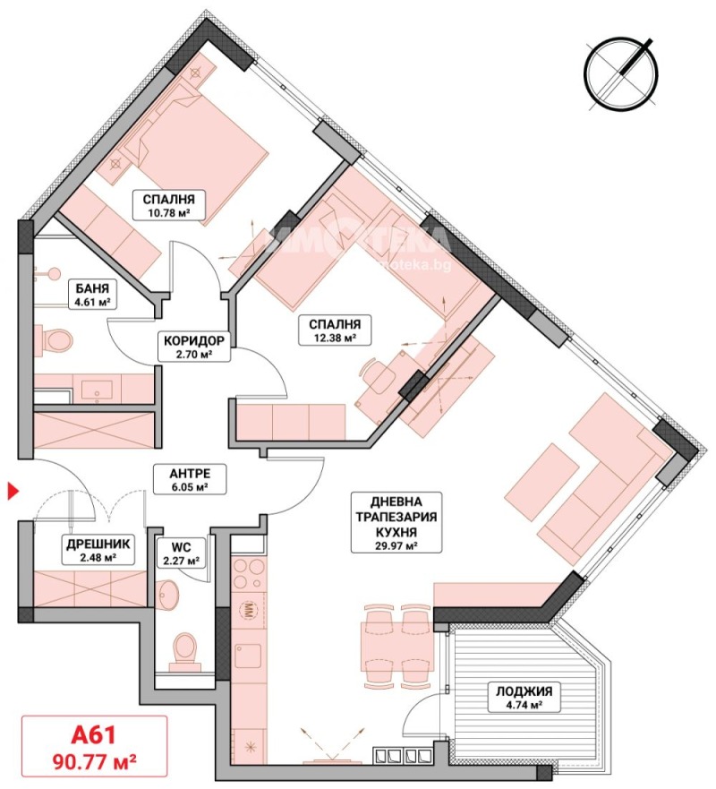 Продава 3-СТАЕН, гр. София, Младост 4, снимка 4 - Aпартаменти - 47461483