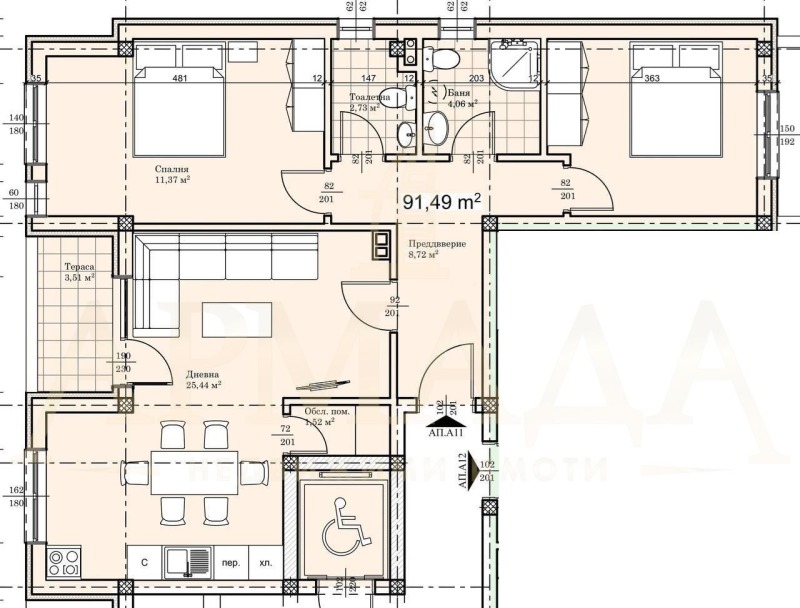 Продава  3-стаен град Пловдив , Прослав , 104 кв.м | 59396721 - изображение [3]