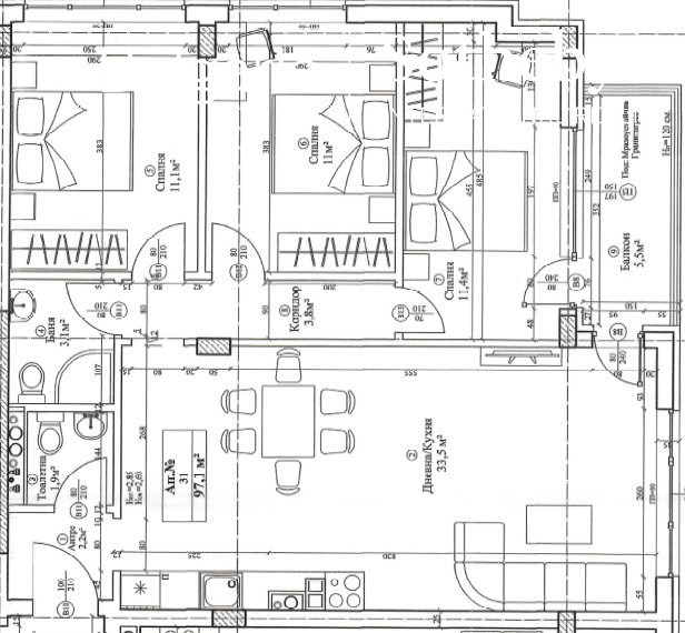 À venda  3 quartos Sofia , Mladost 4 , 101 m² | 62555857 - imagem [5]