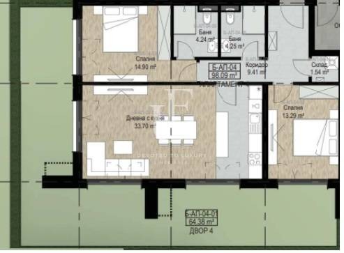 Продаја  1 спаваћа соба Софија , Бојана , 87 м2 | 54158430 - слика [4]