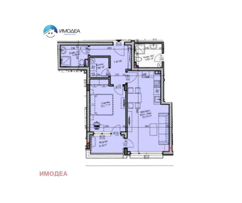 Na prodej  1 ložnice Veliko Tarnovo , Zona B , 71 m2 | 78004526