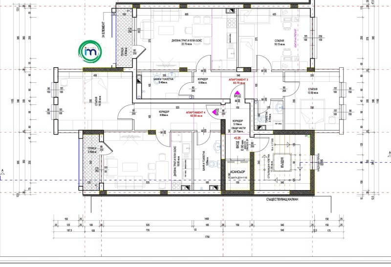 Продава 3-СТАЕН, гр. Пазарджик, Ставропол, снимка 2 - Aпартаменти - 49177585