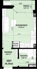Продава  1-стаен град Бургас , Хоризонт , 36 кв.м | 97618522 - изображение [2]
