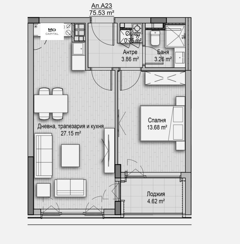 Продава 2-СТАЕН, гр. София, Витоша, снимка 2 - Aпартаменти - 48100842