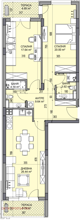 2 Schlafzimmer Gagarin, Plowdiw 1