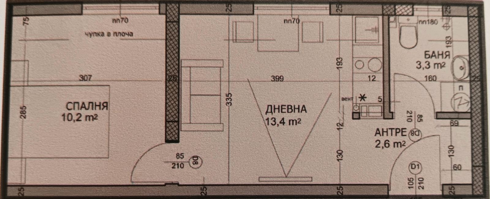 Продава 2-СТАЕН, гр. Пловдив, Христо Смирненски, снимка 4 - Апартаменти - 55120643