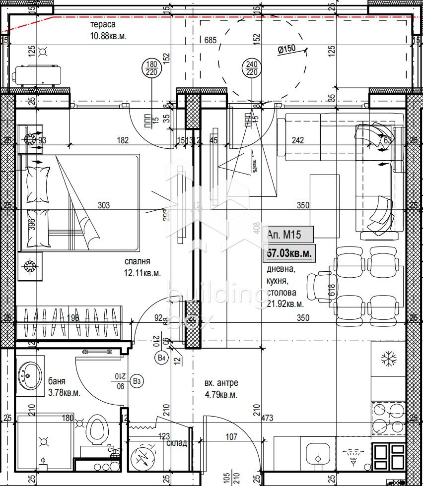 Продава 2-СТАЕН, гр. Пловдив, Христо Смирненски, снимка 2 - Апартаменти - 54350150