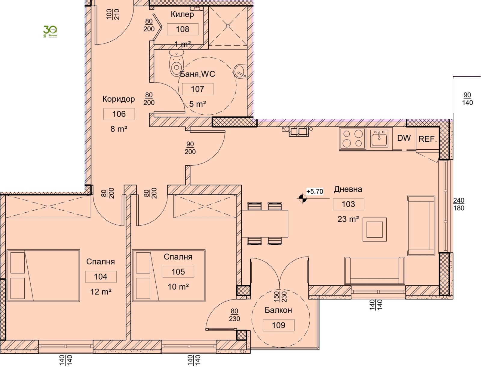 Продава 3-СТАЕН, гр. Варна, Виница, снимка 12 - Апартаменти - 53714416