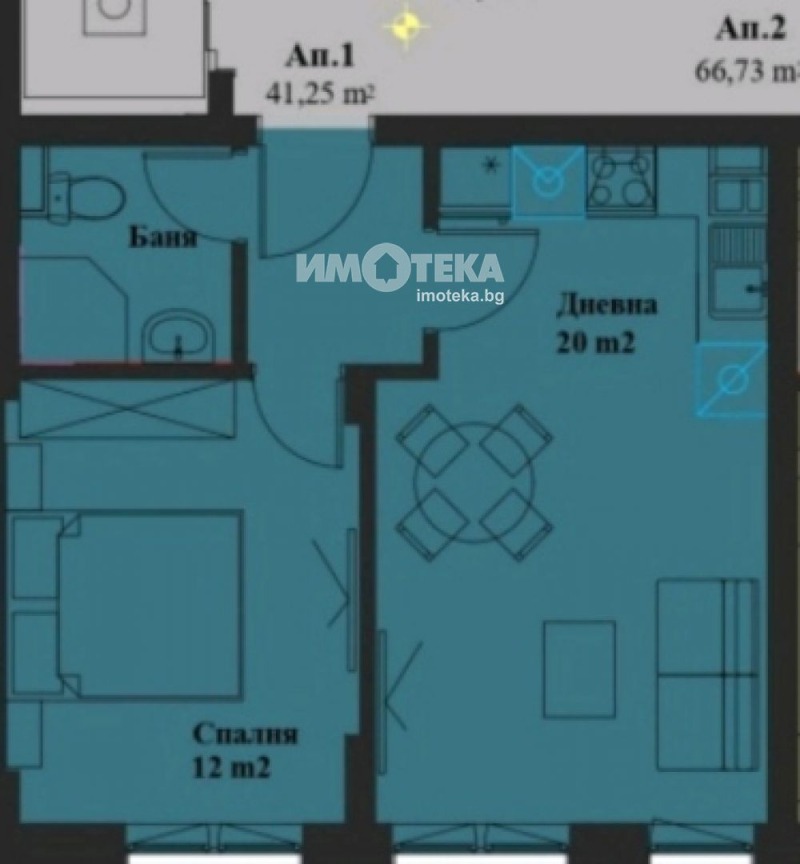 En venta  1 dormitorio Sofia , Banishora , 50 metros cuadrados | 88505994 - imagen [2]