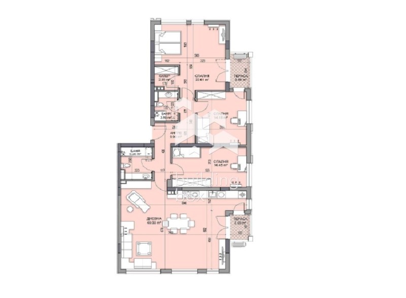 Til salgs  3 soverom Plovdiv , Gagarin , 183 kvm | 34906166 - bilde [2]