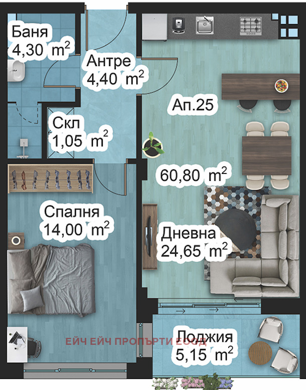 Til salg  1 soveværelse Plovdiv , Zapaden , 71 kvm | 64329483 - billede [2]