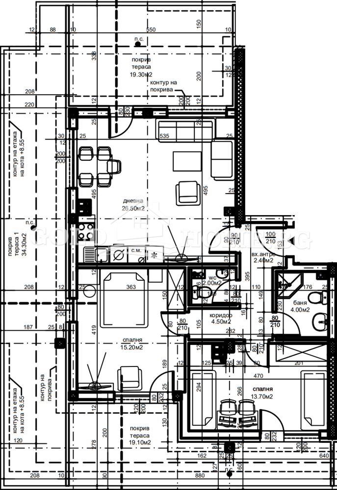 Myytävänä  2 makuuhuonetta Plovdiv , Ostromila , 107 neliömetriä | 88558280 - kuva [4]