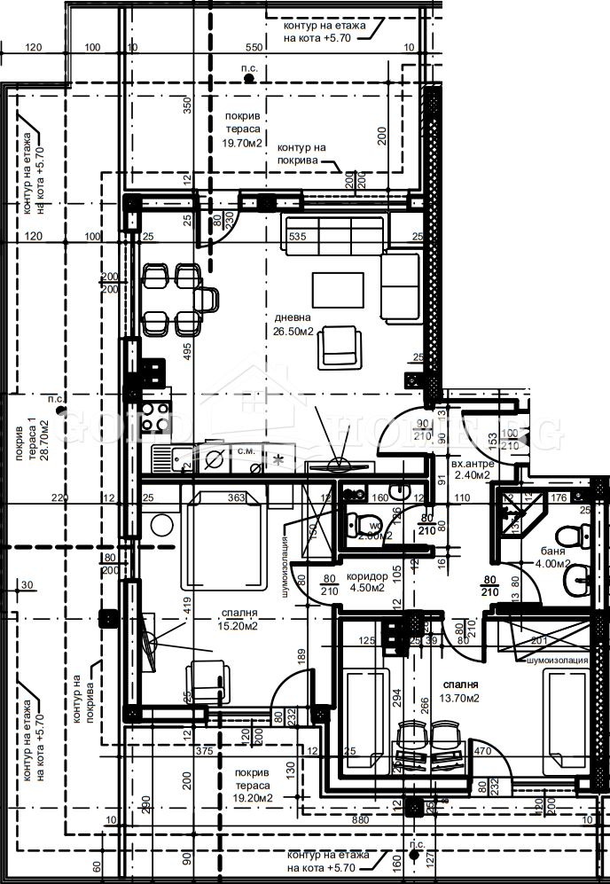 Myytävänä  2 makuuhuonetta Plovdiv , Ostromila , 107 neliömetriä | 88558280 - kuva [5]